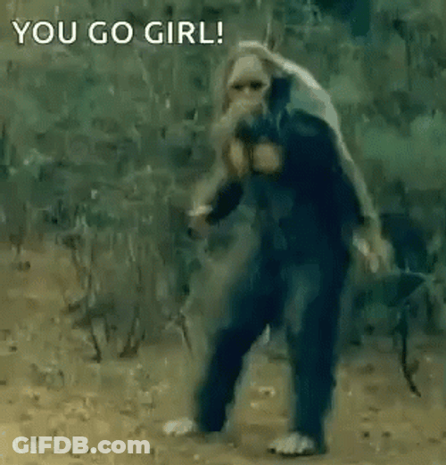 You Go Girl Monkey Dance GIF