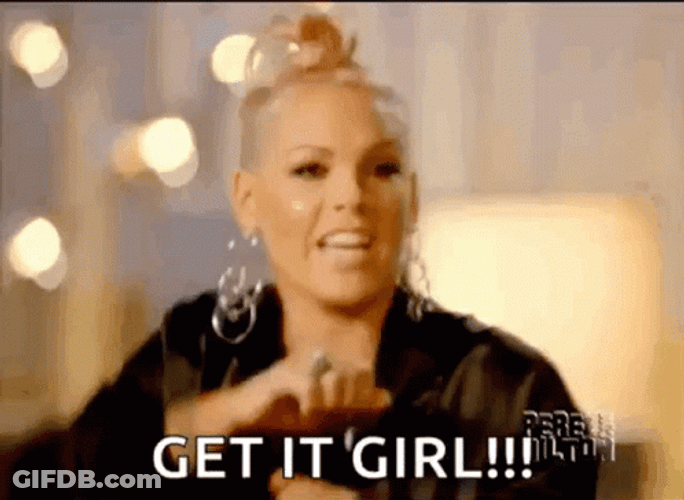 You Go Girl Pink GIF