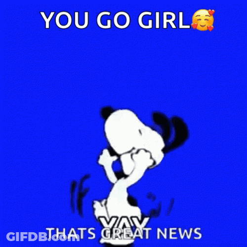 You Go Girl Snoopy Dancing GIF