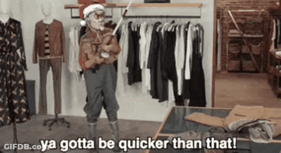 You Gotta Be Quicker Than That Cartoon Head GIF