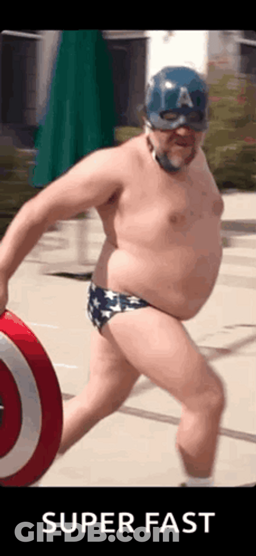 You Gotta Be Quicker Than That Chubby Superhero GIF
