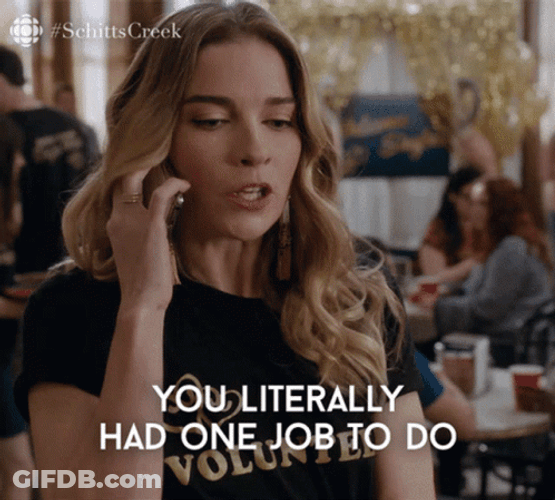 You Had One Job Schitts Creek Alexis Rose GIF