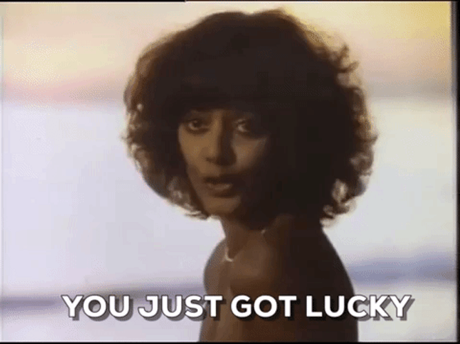 You Just Got Lucky Vintage Girl GIF