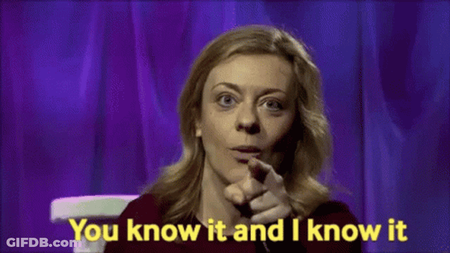 You Know It Cheeky Lady Pointing Finger GIF