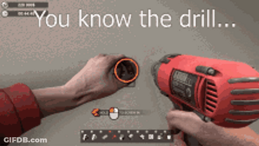 You Know The Drill Carpentry Skill GIF