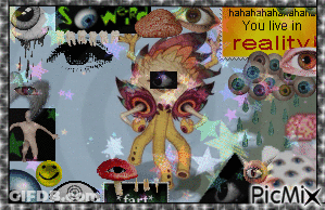 You Live In Reality Collage GIF