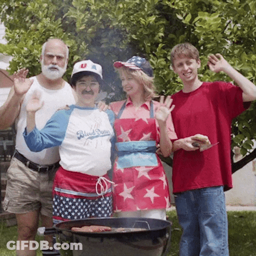 You Look Like The 4Th Of July Waving Family GIF
