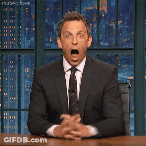 You Look Marvelous Comedian Seth Meyers Jaw Dropped GIF