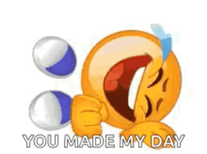 You Made My Day Laughing Emoji Meme GIF