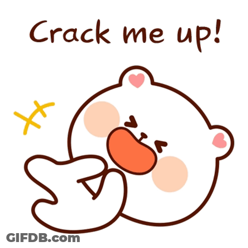 You Make Me Crack Up Cute Bear Sticker GIF