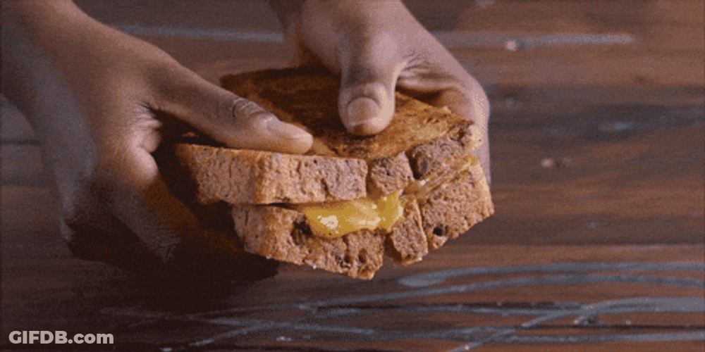 You Make My Heart Cheesy Melt Sandwich GIF