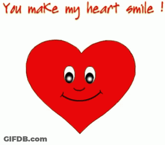 You Make My Heart Smile Big Heart GIF