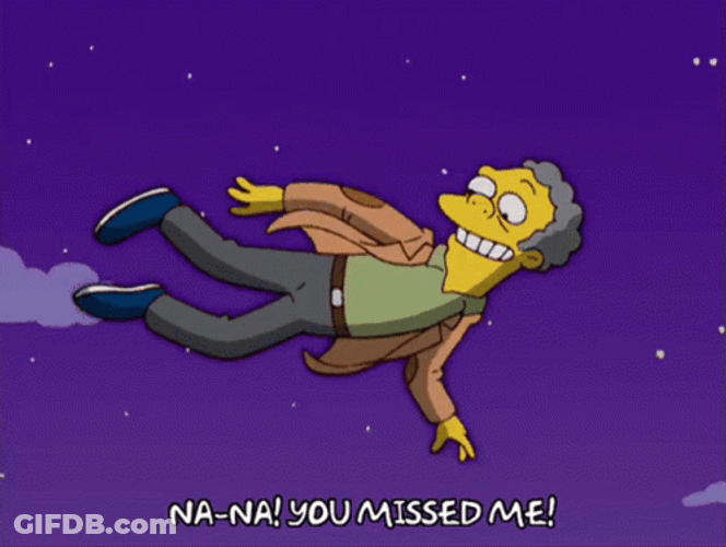 You Missed Moe Szyslak Flying GIF