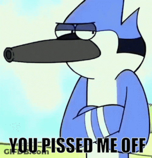 You Pissed Me Off Mordecai GIF