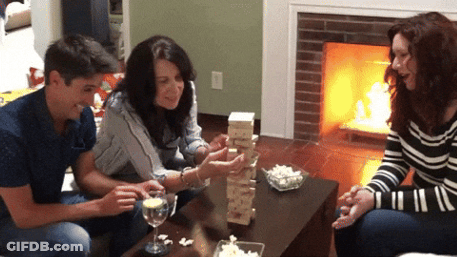 You Play To Win The Game Jenga Fail GIF