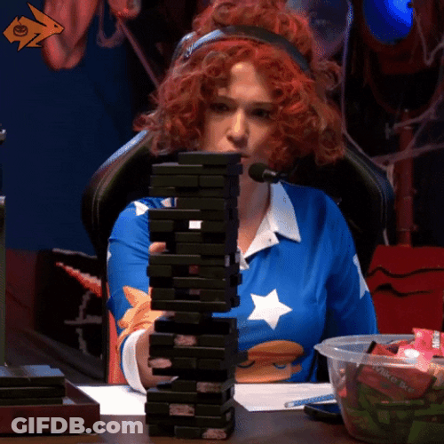 You Play To Win The Game Jenga Stacks GIF