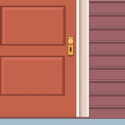 You Rang Pudgy Penguin Opening Door GIF
