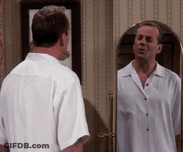 You're A Neat Guy Talking To Mirror GIF