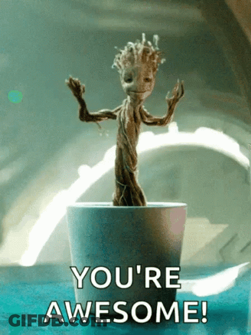 You're Awesome Baby Groot GIF