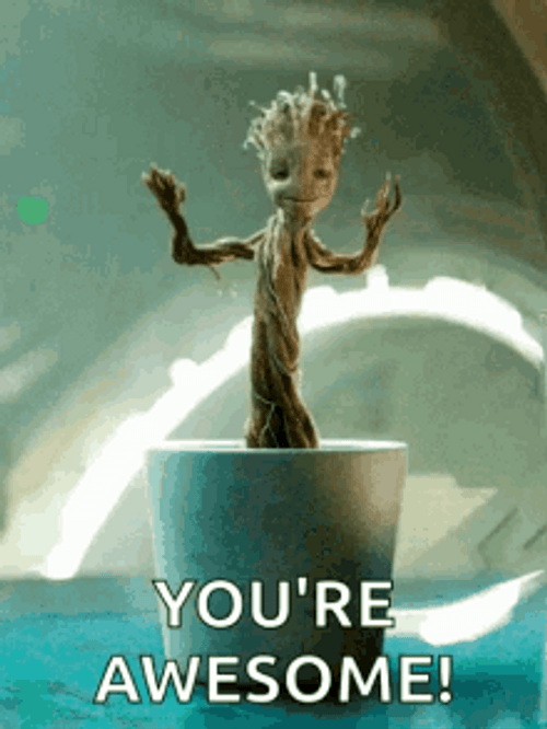 You're Awesome Dancing Groot GIF