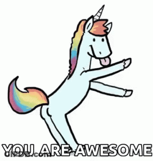 You're Awesome Dancing Unicorn GIF