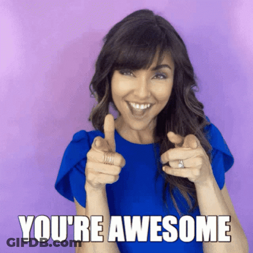 You're Awesome Happy Caryanne GIF