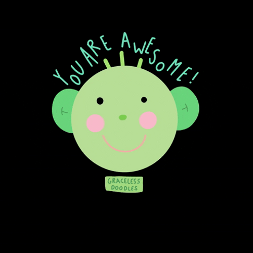 You're Awesome Simple Doodle GIF