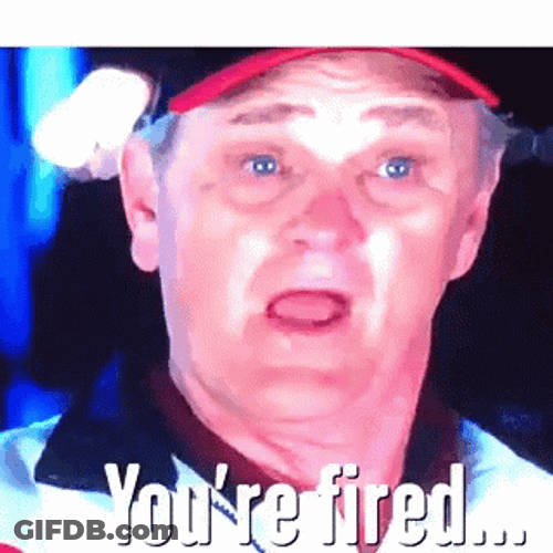 You're Fired Out Of Job GIF