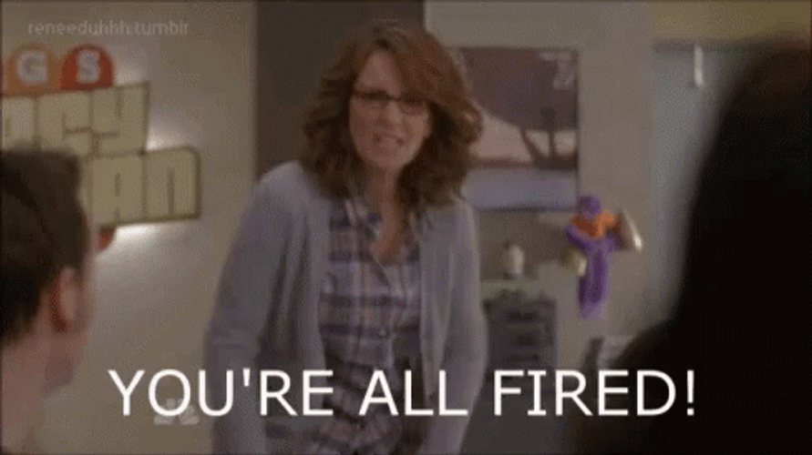 You're Fired Tina Fey 30 Rock GIF