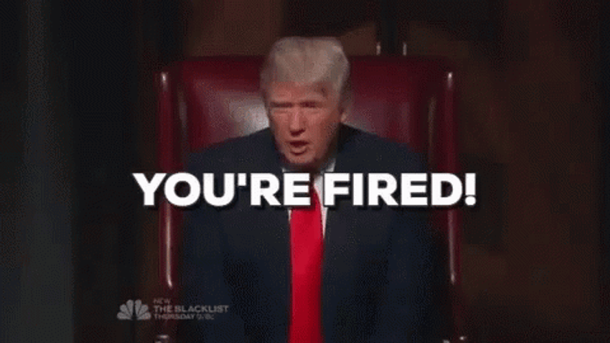 You're Fired Trump In Apprentice GIF