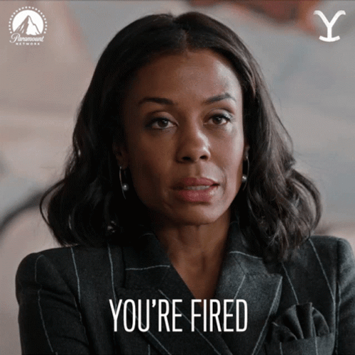 You're Fired Willa Black Woman GIF