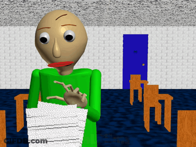 You're Getting Fired In The Hall Baldi GIF