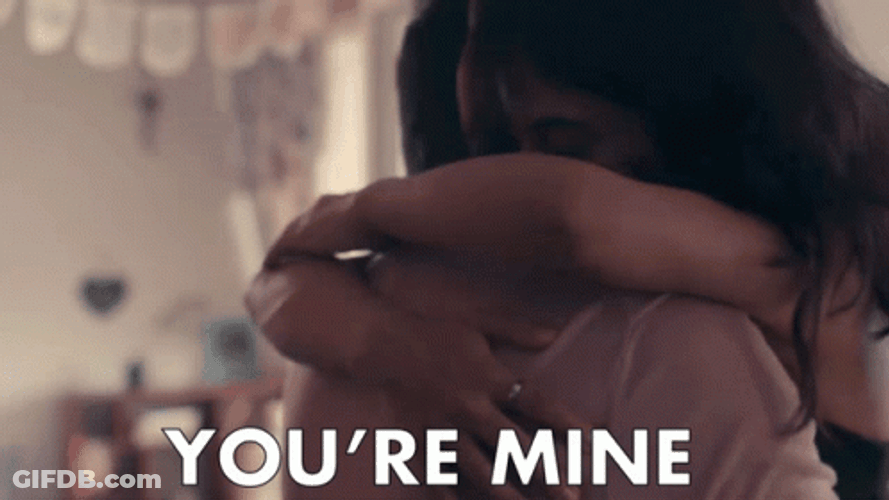 You're Mine Sweet Couple Intense Hugging GIF