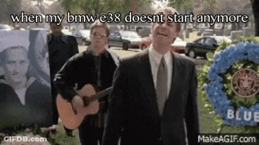 You're My Boy Blue BMW E38 GIF