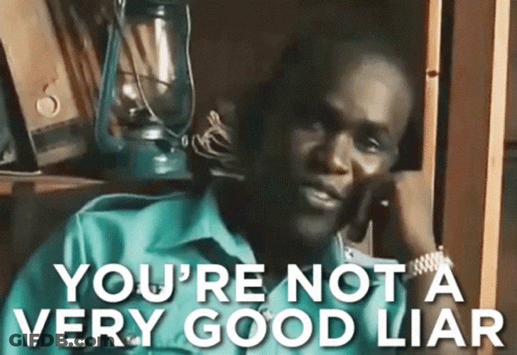 You're Not A Very Good Liar GIF