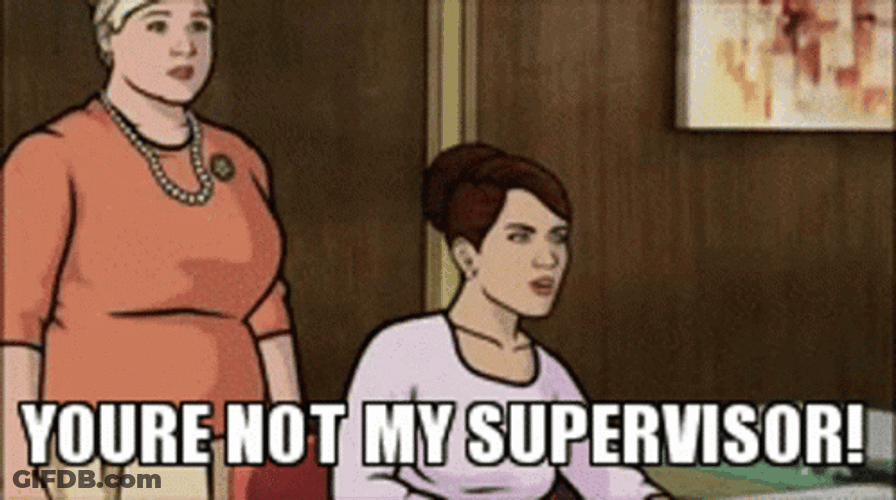 You're Not My Supervisor Don't Teach Me GIF