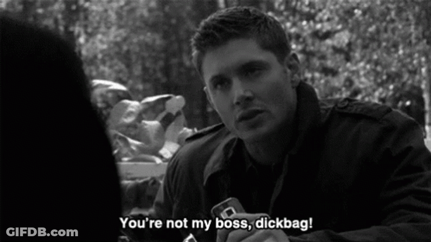 You're Not My Supervisor Jensen Ackles GIF
