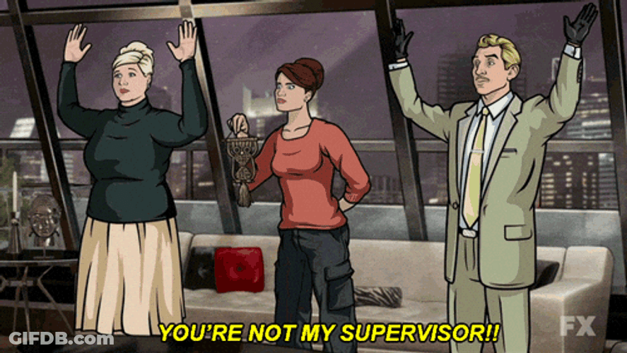 You're Not My Supervisor Nor A Manager GIF