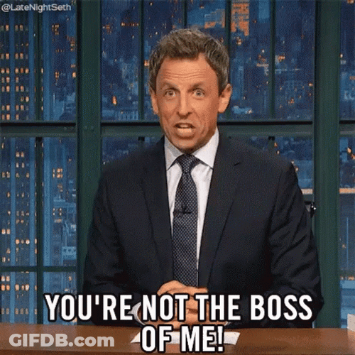 You're Not My Supervisor Seth Meyers GIF