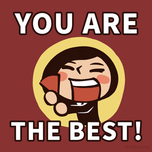 You're Simply The Best Party Popper GIF