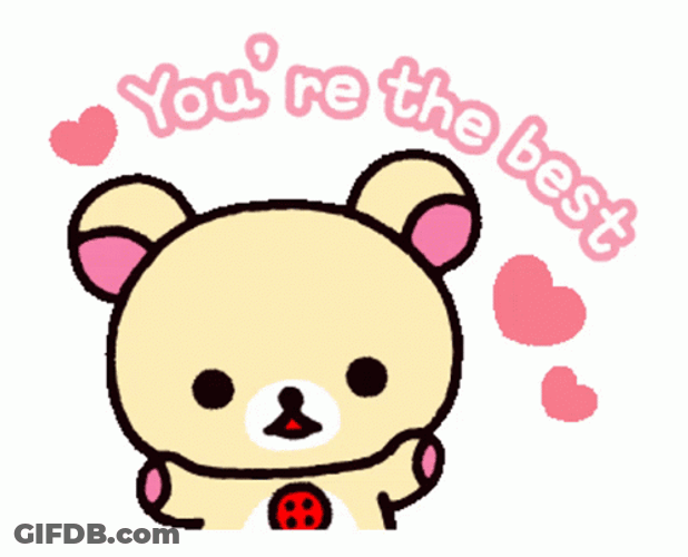 You're The Best Cute Bear Sticker GIF
