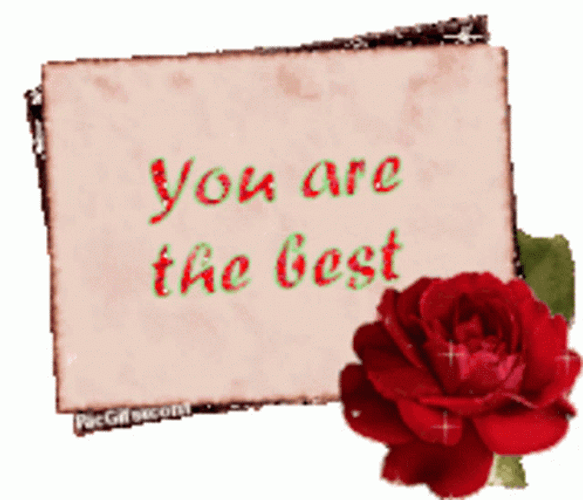 You're The Best Glitter Letter GIF