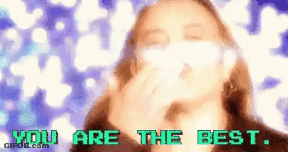 You're The Best While Winking And Kissing GIF