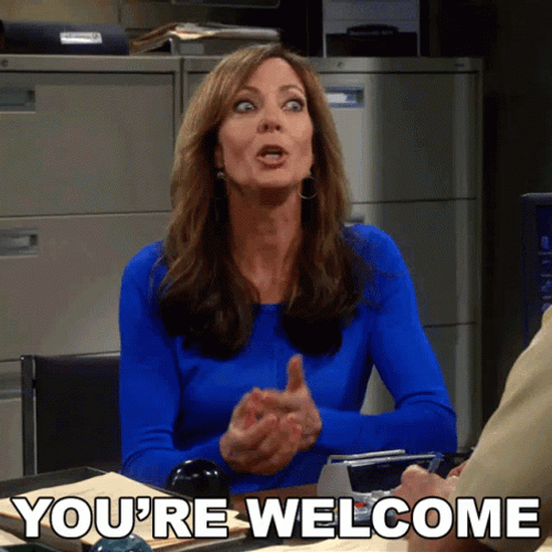 You're Welcome Allison Janney GIF