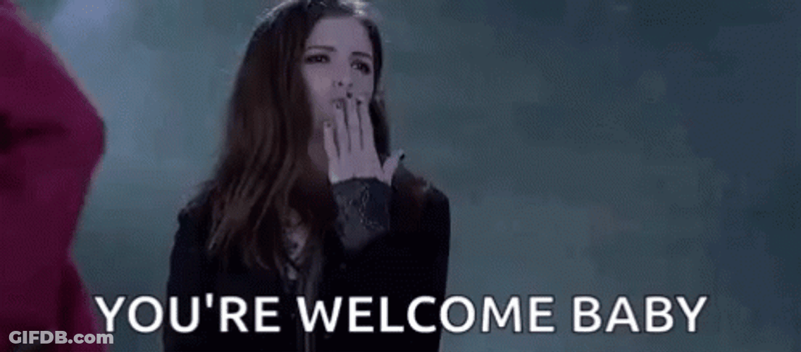 You're Welcome Anna Kendrick GIF