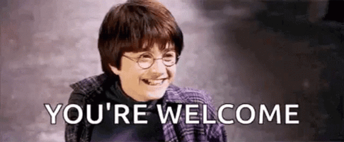 You're Welcome Harry Potter GIF