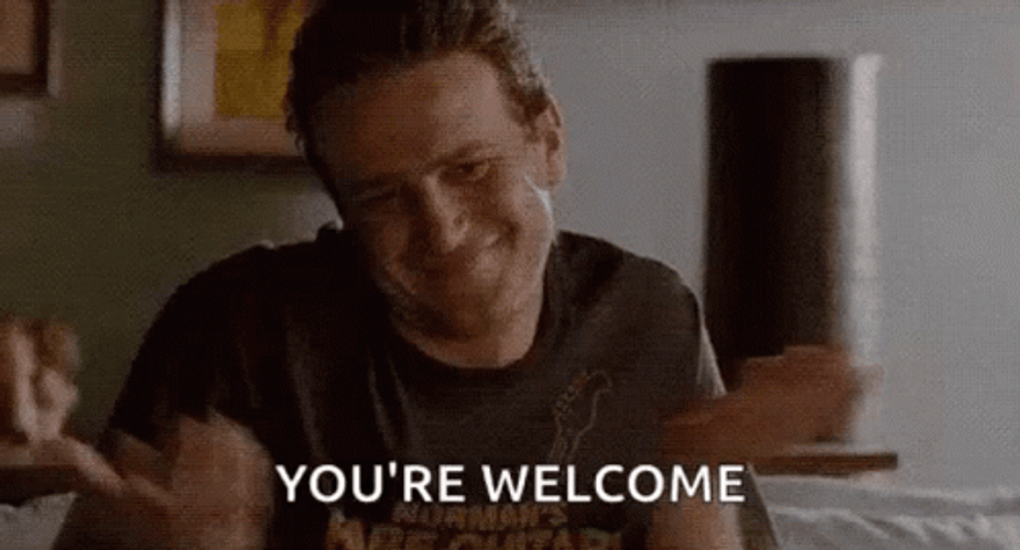You're Welcome Sarah Marshall GIF