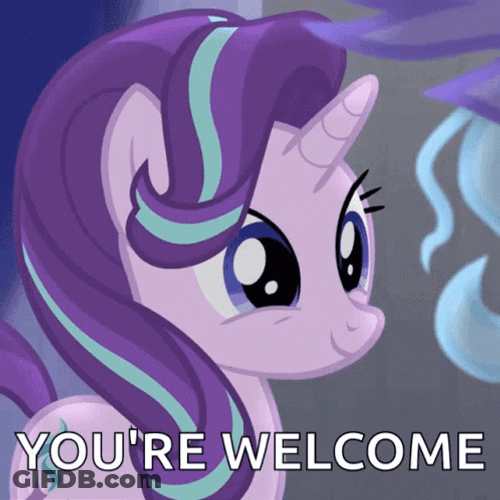 You're Welcome Starlight Pony GIF