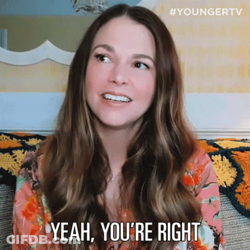 You Right Liza Miller Slightly Nodding GIF