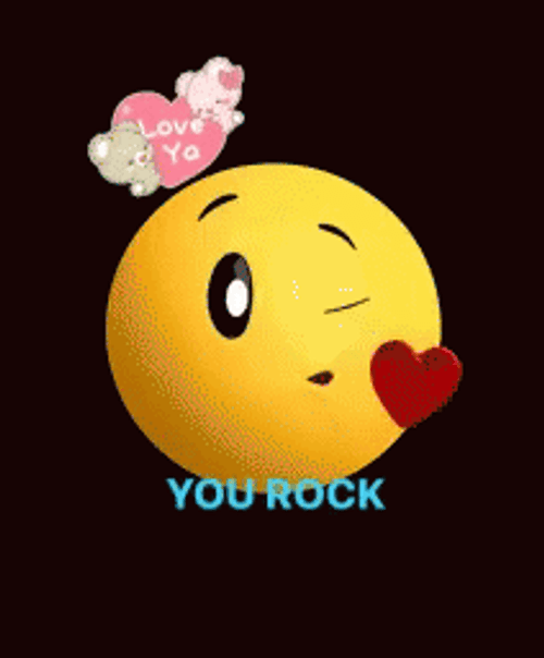 You Rock Emoji Kiss GIF